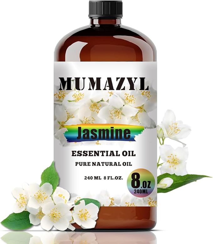 Jasmine Essential Oil, Jasmine Oil 8 Fl Oz 240ML for Diffuser Humidifier Yoga Cleaning DIY Candle
