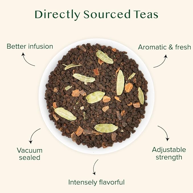 VAHDAM Masala Chai Tea - Loose Leaf 170+ Cups (340g/12oz) Blend of Black Tea with Cinnamon