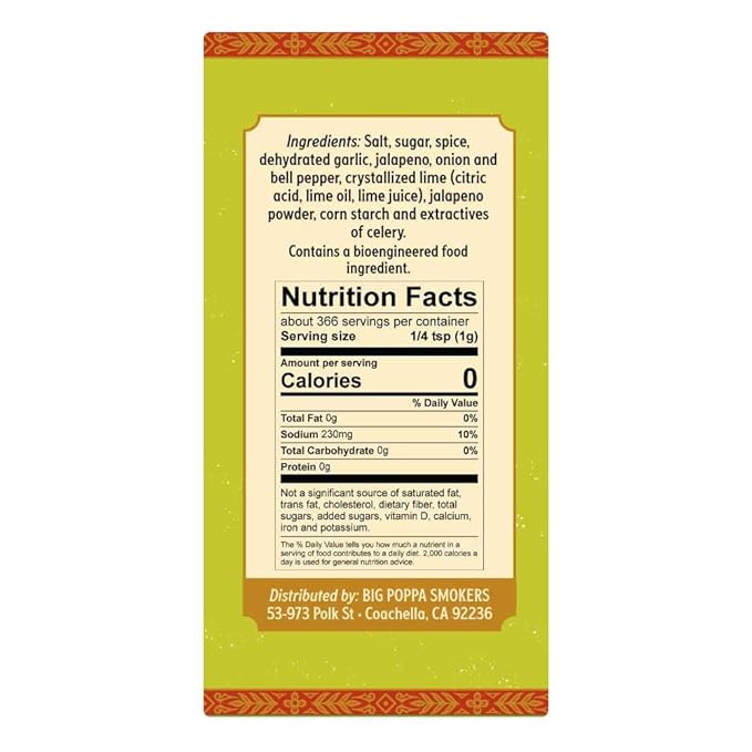Big Poppa’s Jallelujah Lime Seasoning Salt – Bold Lime & Jalapeño Citrus Spice Blend for Tacos