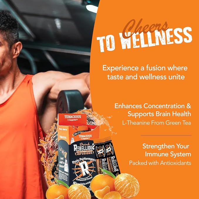 Rebellious Organic Energy Drink Mix Pure Performance Bundle (4 Pack Bundle, 10 Counts Each) ??0
