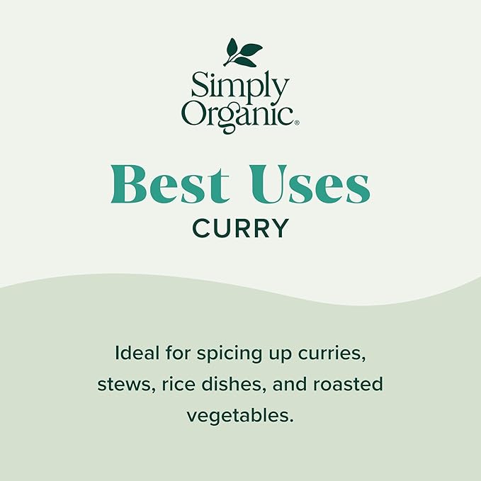 Simply Organic Certified Organic Curry Powder, 3-Ounce 3-Pack, Aromatic Blend 11 Indian Cooking