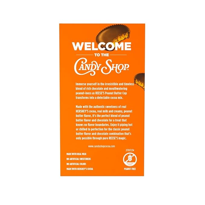 Candy Shop Cocoa REESE'S Peanut Butter Cup Cocoa Mix, Hot Chocolate, Make Hot or Iced Cocoa, Made