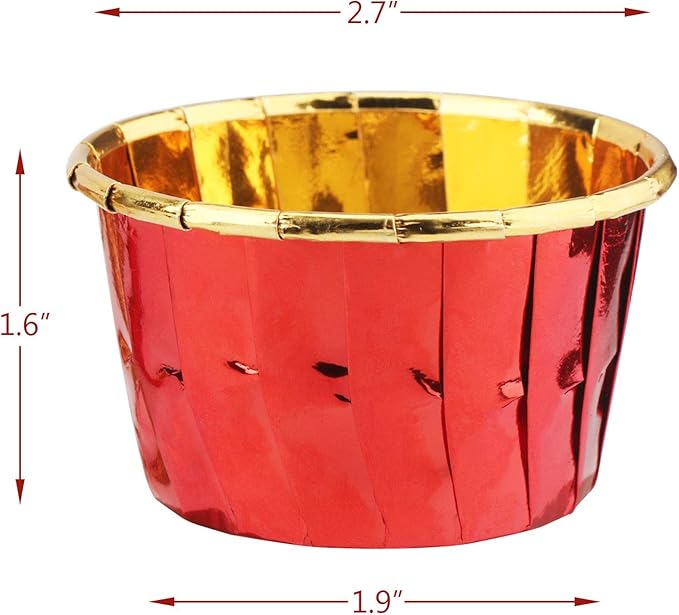 Cupcake Liner, Eusoar 50pcs 3.5 Ounce Disposable Pudding Holders, Muffin Liners, Aluminum Foil