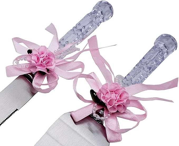 GIFTS INFINITY® Personalized Wedding Cake Knife and Server Set Free Engraving Bridal & Baby Shower