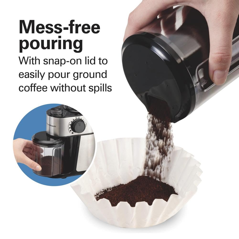 Hamilton Beach Electric Burr Coffee Grinder with Large 16 oz. Hopper