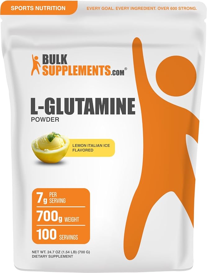 BulkSupplements.com L-Glutamine Powder - Glutamine Supplement, Amino Acid Supplement - Lemon