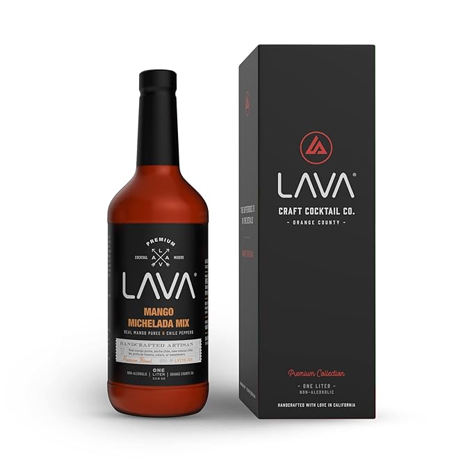 LAVA Premium Mango Michelada Mix Made With Real Mango Puree, Ancho Chile Peppers, New Mexico Chile