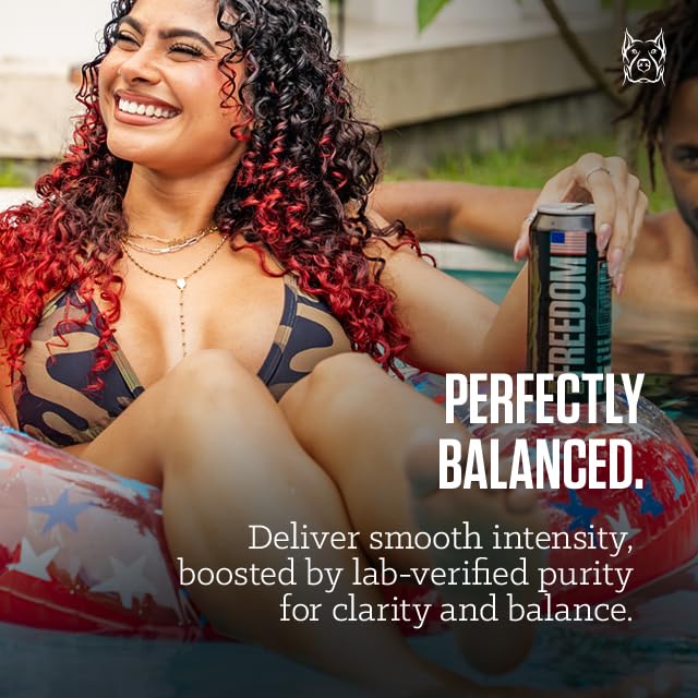 NO DAYS OFF Premium Water+ | Limited FREEDOM Edition (16oz Sparkling (Pack of 12))