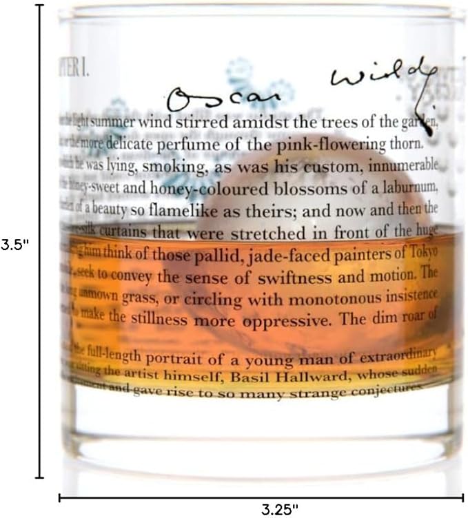 Well Told Classic Literature Rocks Glass - The Picture of Dorian Gray by Oscar Wilde - Old
