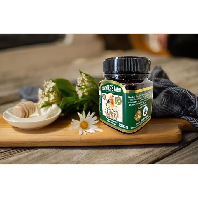 Jarrah Honey TA 30+ - 250 g / 8.8 oz Jarrah Honey is nectar gathered by bees from the flowers of