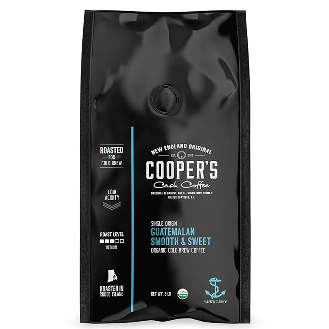 Organic Cold Brew Coffee - Guatemalan Coffee Beans Crafted For Cold Brewing - Ground, Medium Roast