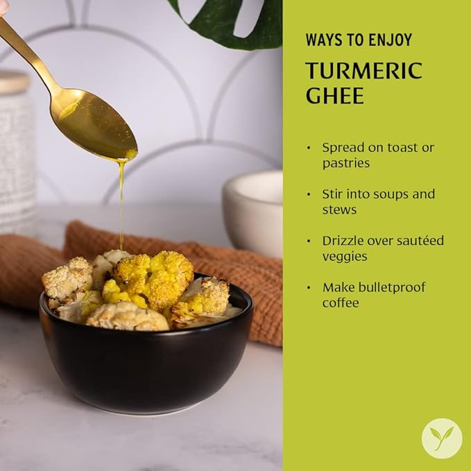 Banyan Botanicals Turmeric Ghee ??Cultured Grass-Fed Organic Ghee (Clarified Butter) with Turmeric