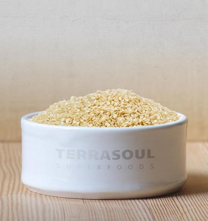 Terrasoul Superfoods Organic Hulled Sesame Seeds, 6 Lbs (3 Pack) - Perfect for Tahini | Gluten-free