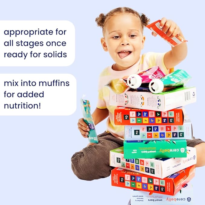 Cerebelly Organic Baby Food Pouches ??Dairy Free Smoothies for Toddlers | No Added Sugar, Fiber