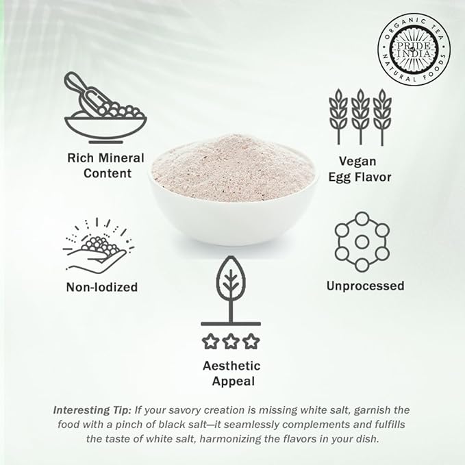 Pride Of India - Himalayan Black Rock Salt - Extra-Fine Grind, (4.0 oz, 113.4gm)- Kala Namak