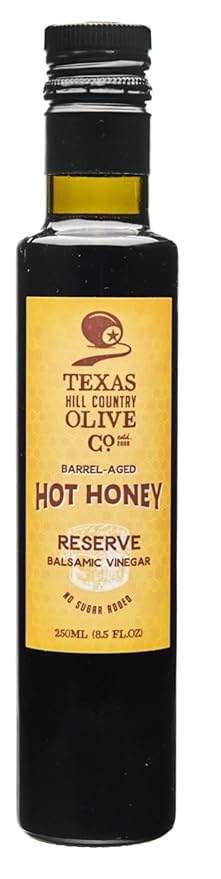 Hot Honey Balsamic Vinegar - Gourmet Barrel Aged Infused Balsamic Vinegar - Great for Dressing