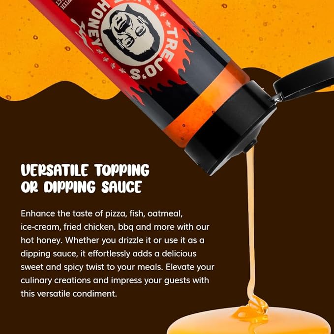 Trejo's Tacos Hot Honey | Sweet and Spicy Honey Hot Sauce | Infused with Chili Pepper Extract |