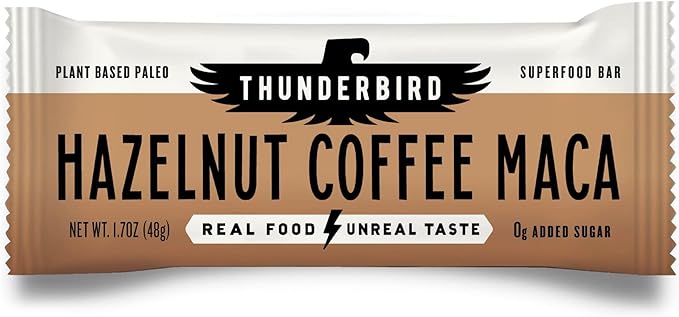 Thunderbird Bars Energy Snack, Gluten-Free with Protein, Healthy Real Food, Vegan Paleo Non-GMO, No
