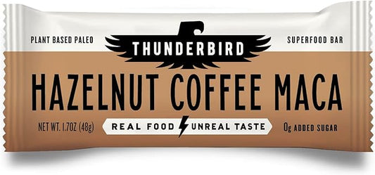 Thunderbird Bars Energy Snack, Gluten-Free with Protein, Healthy Real Food, Vegan Paleo Non-GMO, No
