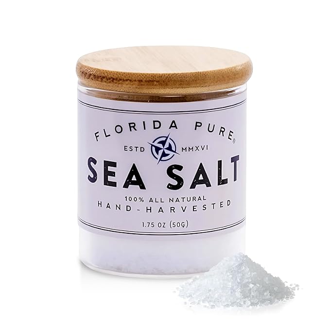 Pure Sea Salt by FLORIDA PURE 80+ Mineral Sea Salt Unrefined, Non Iodized, Addititive-free, Natural