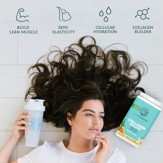 Sunwarrior Collagen Peptides Building Powder | Vegan Collagen for Women Plant-Based Protein Powder