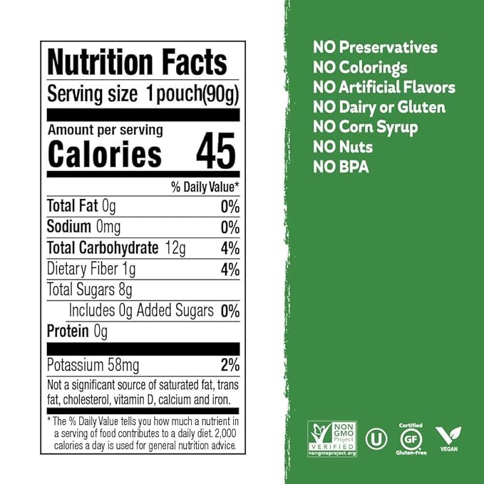 Buddy Fruits Snacks To Go Orchard Blend Unsweetened Applesauce 3.2oz Pouch (18pk)