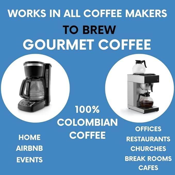 Sarasota Coffee Ground Packets | Gourmet Colombian Medium Roast Ground Coffee Packs | Columbian |