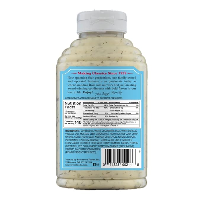 Beaver Brand Tartar Sauce, 11.5 oz (Pack of 6)