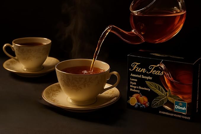 Dilmah Fun Teas Variety Gift Pack-8x10 Individually Wrapped Tea Bags. (Pack of 1), Gift of Tea,Fun
