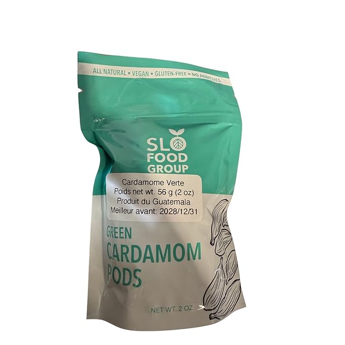 Slofoodgroup Green Cardamom Pods -Natural Cardamom Spice - 2 Oz.