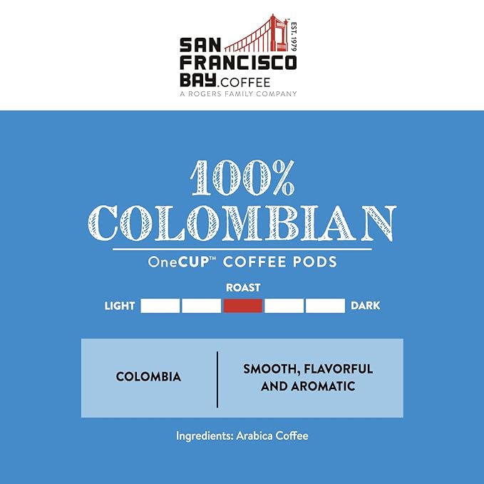 San Francisco Bay Compostable Coffee Pods - 100% Colombian (80 Ct) K Cup Compatible including