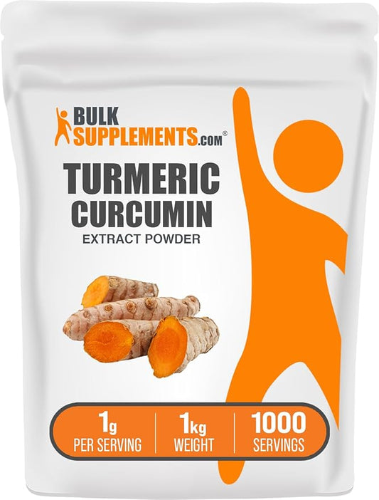BulkSupplements.com Turmeric Extract Powder - from Turmeric Root, Curcumin Supplements, Turmeric