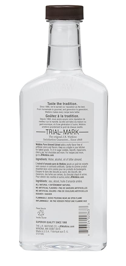 Watkins Pure Almond Extract (11 oz.) and Clear Vanilla Flavor (11 fl. oz.)