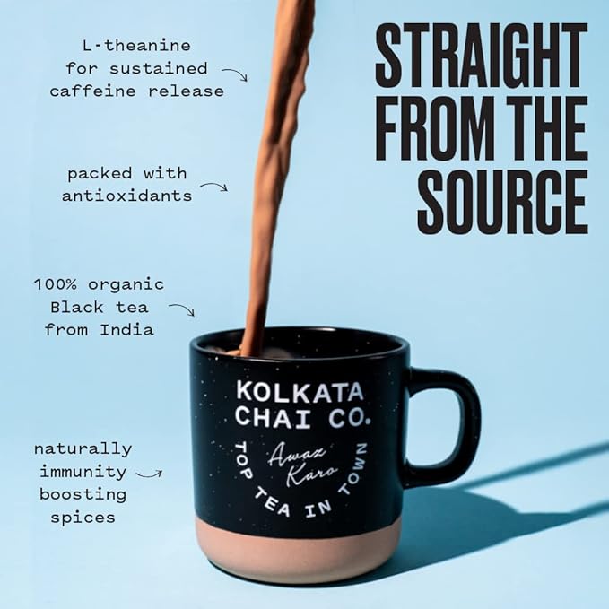 Kolkata Chai Signature Masala Chai & Rose Chai Combo Pack, Makes 40 cups, Premium loose leaf tea