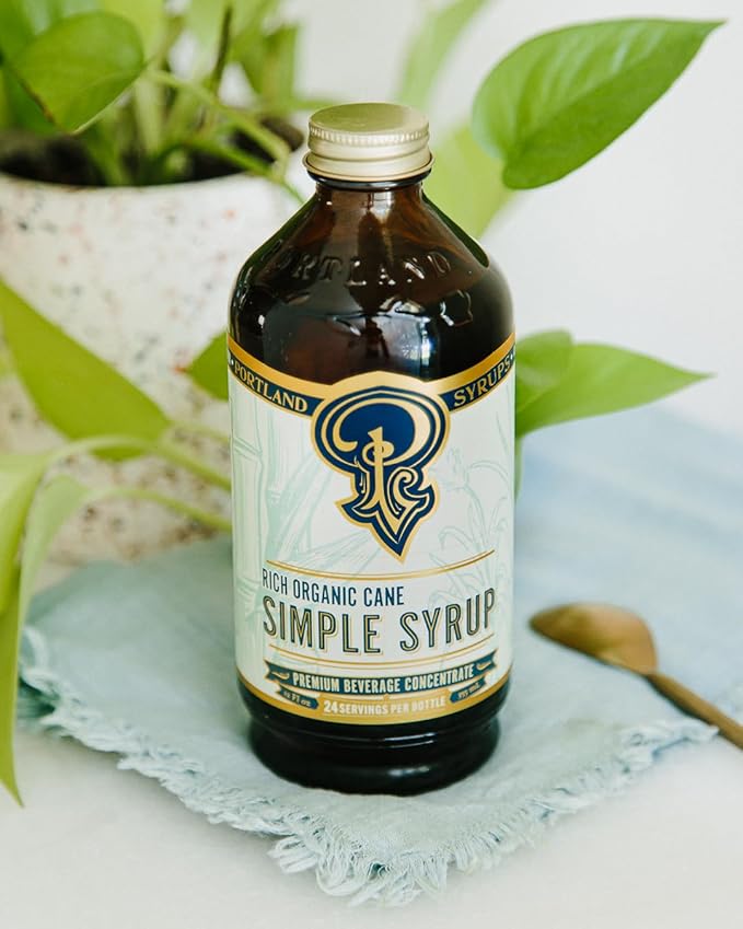 Portland Syrups Organic Cane Simple Syrup - Drink Mix for Exceptional Cocktails, Sugar for Drinks
