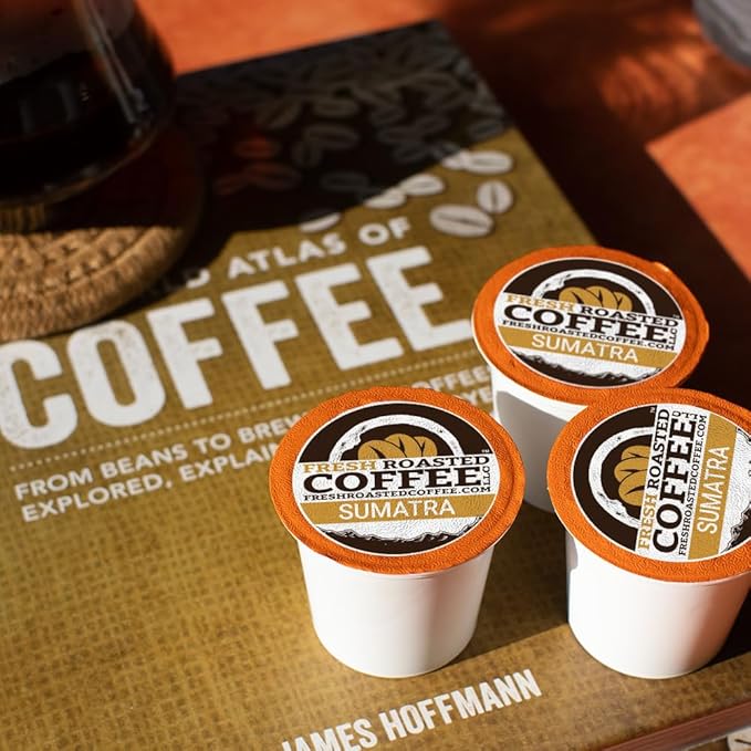 Fresh Roasted Coffee, Sumatra Mandheling |100% Single Origin | Medium Roast, 24 Pods for K Cup