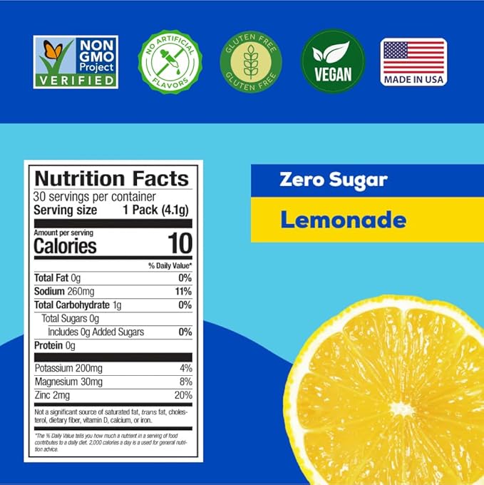 HYDRANT Hydrate No Added Sugar, Individual Hydration Electrolyte Powder Stick Packets with Zero