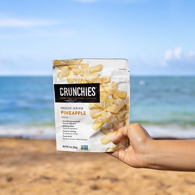 Crunchies Freeze-Dried Fruits, 100% All Natural Crispy Fruit, Non GMO and Kosher, Resealable Freeze