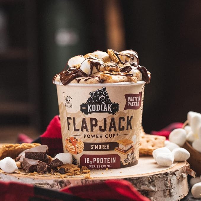 Kodiak Cakes Protein Pancake On The Go Flapjack Cups Mix; Buttermilk, Chocolate Chip, & S?셫ores