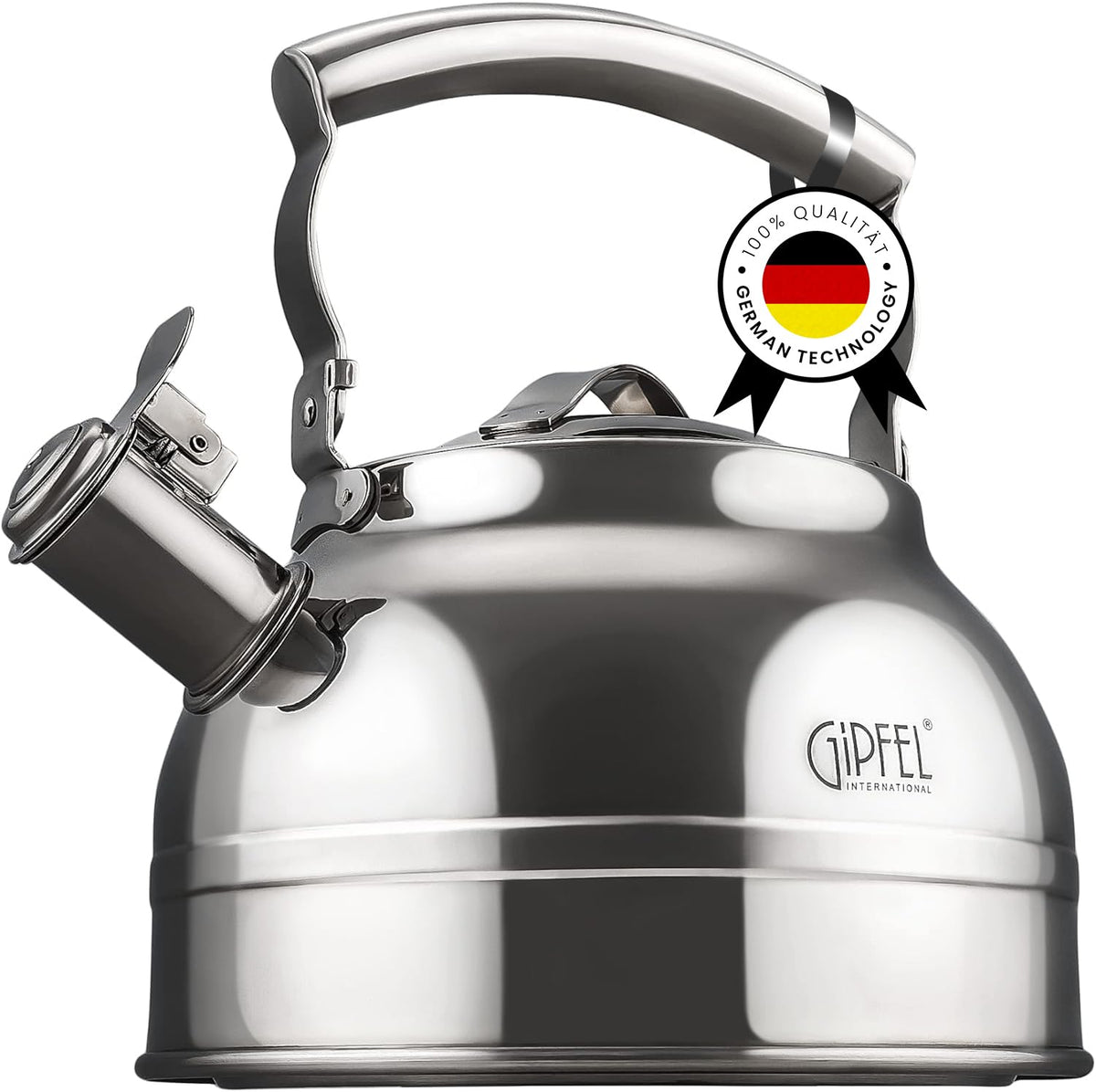 GIPFEL INTERNATIONAL Whistling Tea Kettle Stovetop - Food Grade Stainless Steel Teapot for Stove