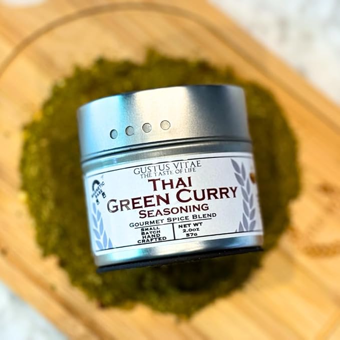 Thai Green Curry Seasoning | All Natural | Non GMO | Hand Crafted | 2.0 oz (57 g) | Gourmet Spice