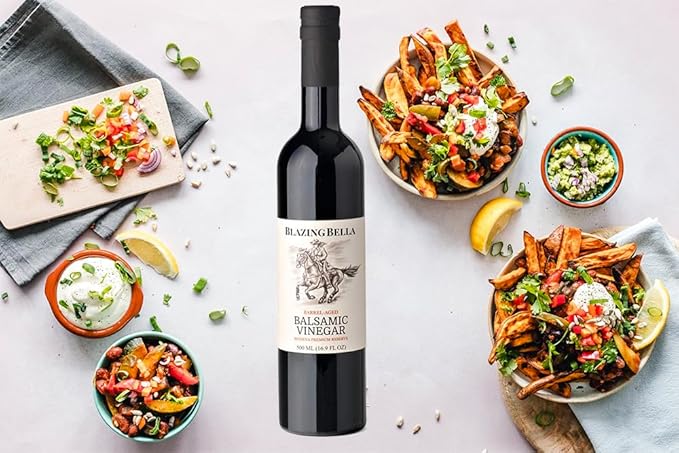 Blazing Bella Balsamic Vinegar - Original - Barrel aged traditional Modena Premium Reserve - 16.9