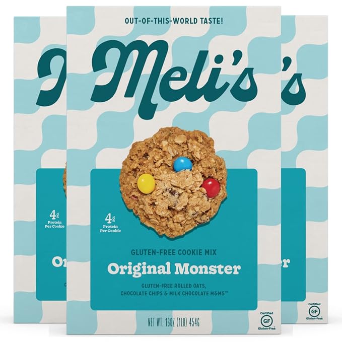 Meli?셲 Original Monster Gluten Free Cookie Mix, High Protein Baking Mix with Natural Chocolate