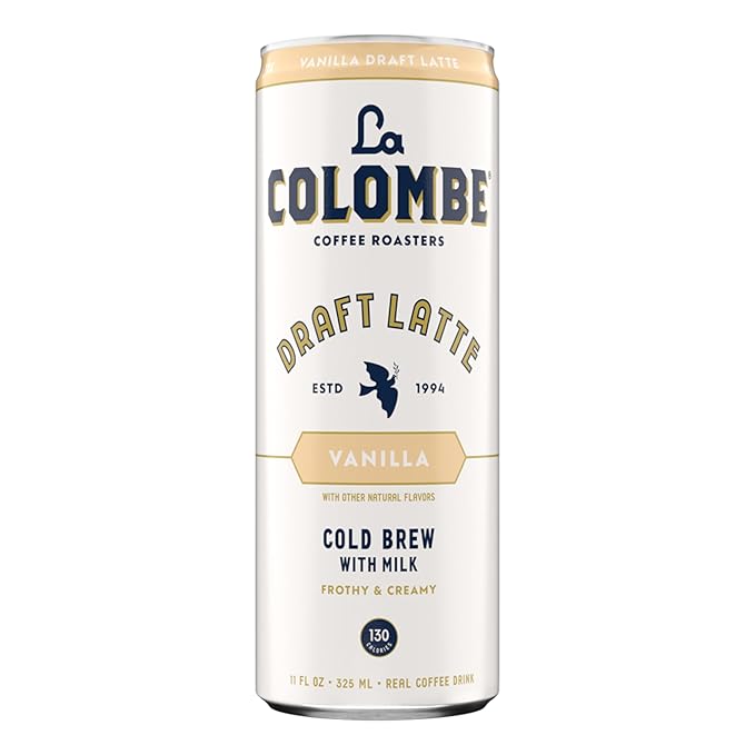 La Colombe Coffee, Vanilla Draft Latte, 11 fl oz Cans (Pack of 12), Coffeehouse Quality Cold Brew
