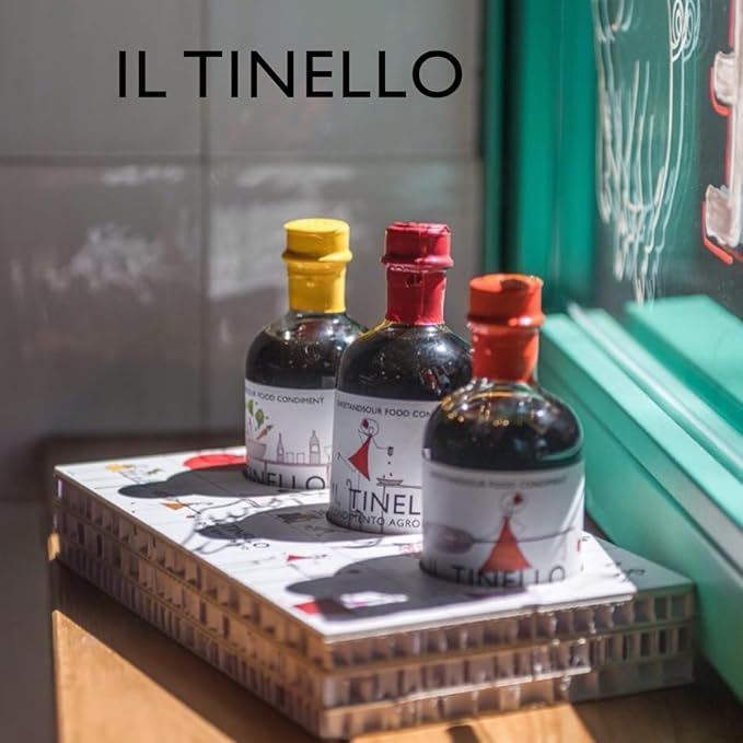 IL TINELLO Balsamic Vinegar of Modena IGP, Red Label, 100ml (8.5 fl oz) ??Aceto Balsamico di Modena