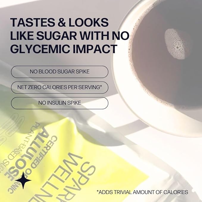 Sparkle Wellness Organic Allulose | A plant-based sugar alternative with zero glycemic impact |