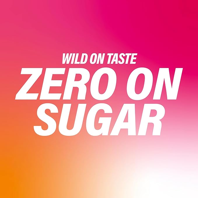 GURU ZERO SUGAR Wild Ruby Red Organic Energy Drinks, Clean Energy Drink with Plant Based Natural