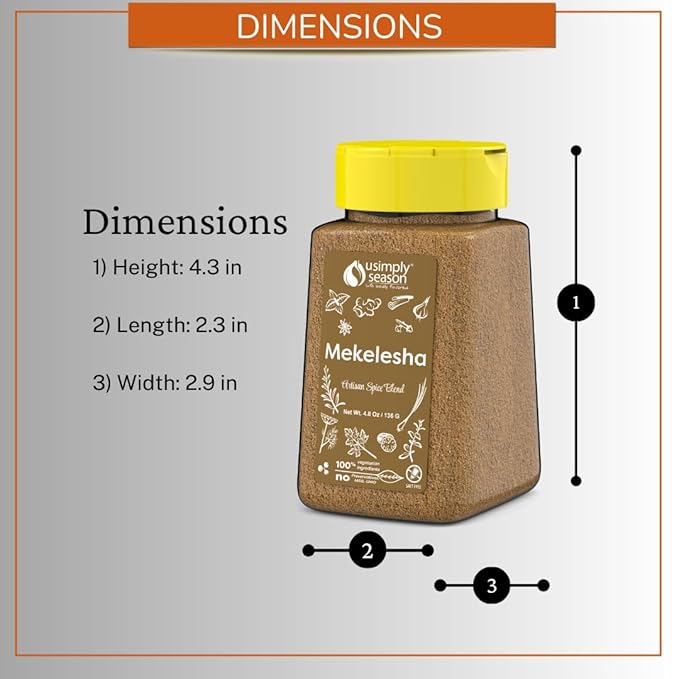 USimplySeason Mekelesha Spice, 4.8oz - Ethiopian Inspired Finishing Spice, Aromatic and Flavorful