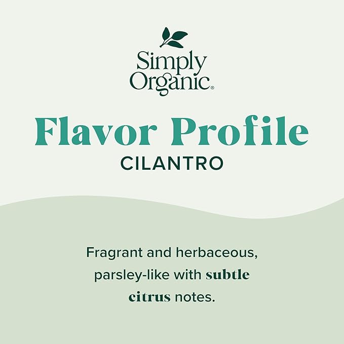 Simply Organic Cilantro Certified Organic, 0.78-Ounce Container