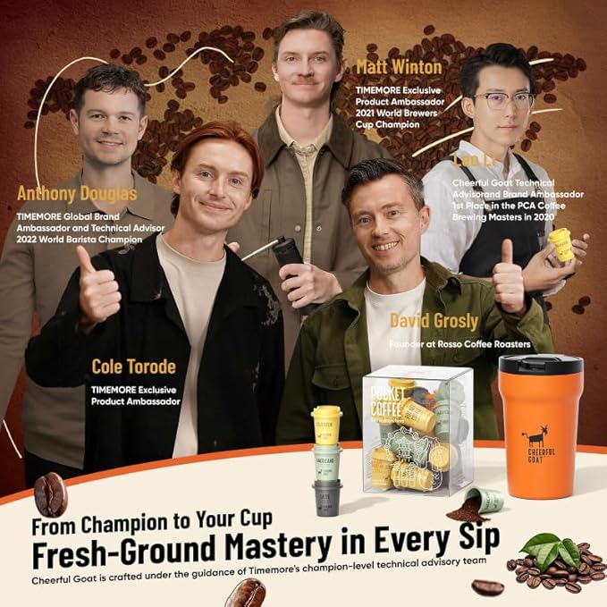 CheerfulGoat Instant Cold Brew Coffee – Speciality Pocket Coffee 100% Arabica, Freeze Dried for